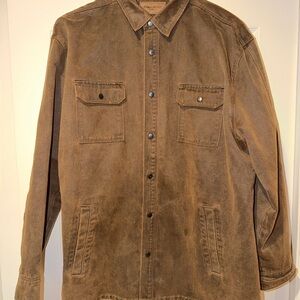 Men's Brown “Suede Look” Brown Shacket